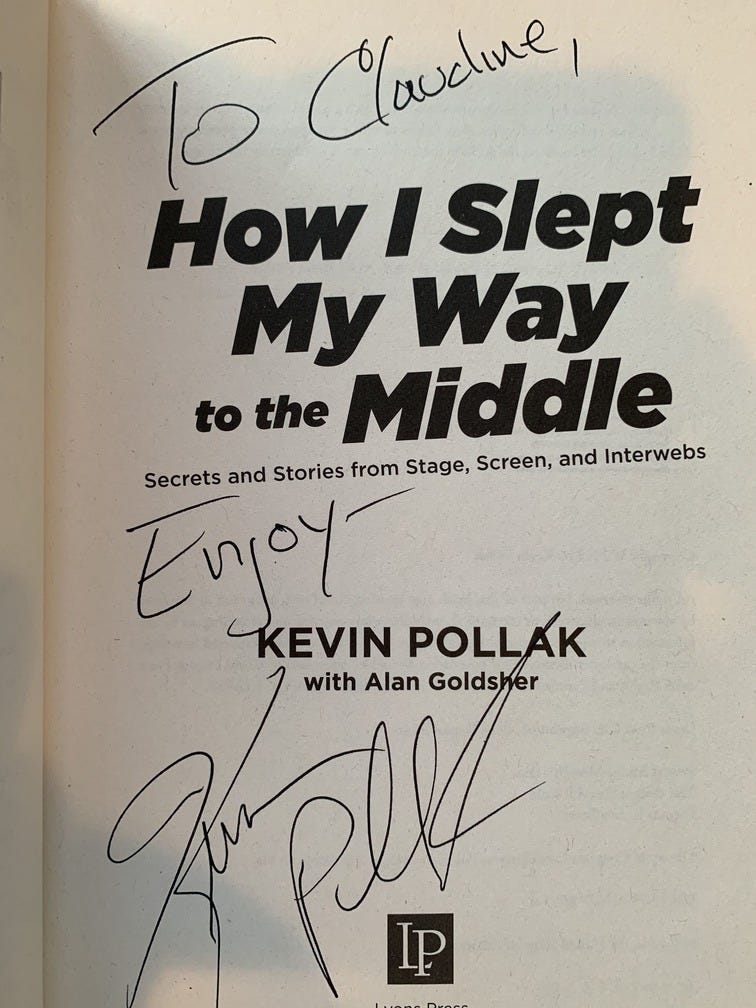 Kevin Pollack signs book