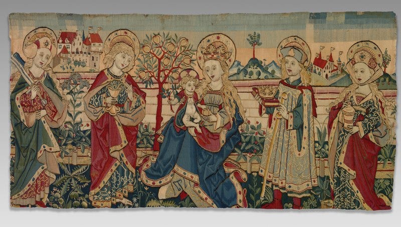 File:Germany or Switzerland, Upper Rhine - Virgin and Child with Four Saints - 1939.162 - Cleveland Museum of Art.tif