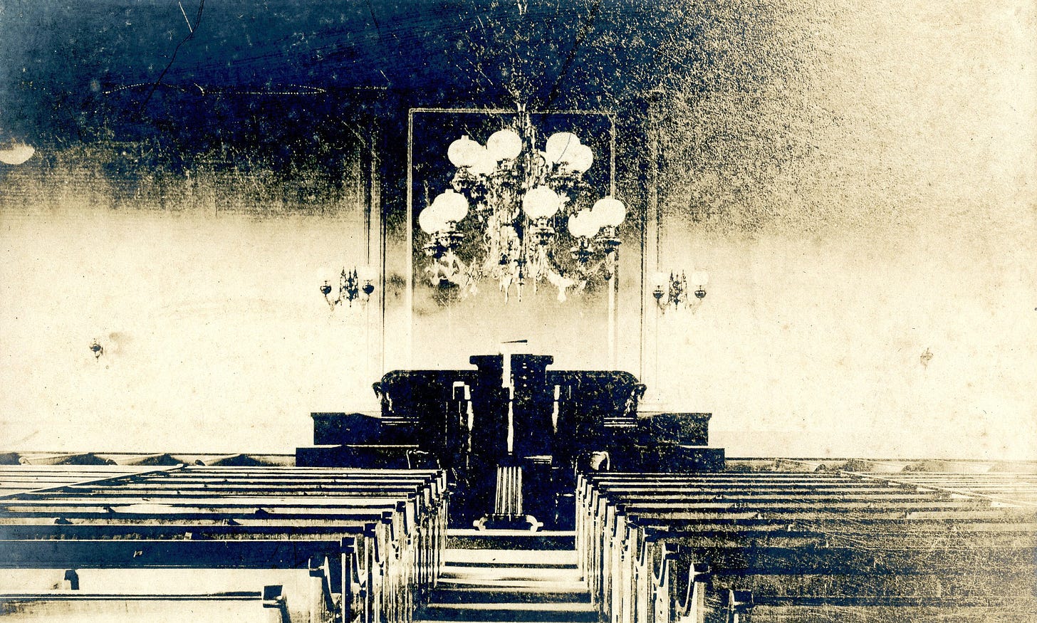 Pulpit and pews of a church