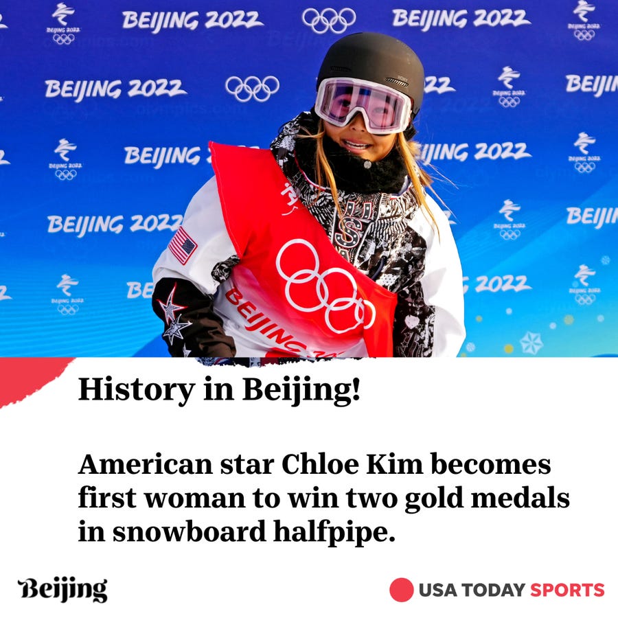 Chloe Kim won the gold medal in women's snowboard halfpipe — and made history in the process