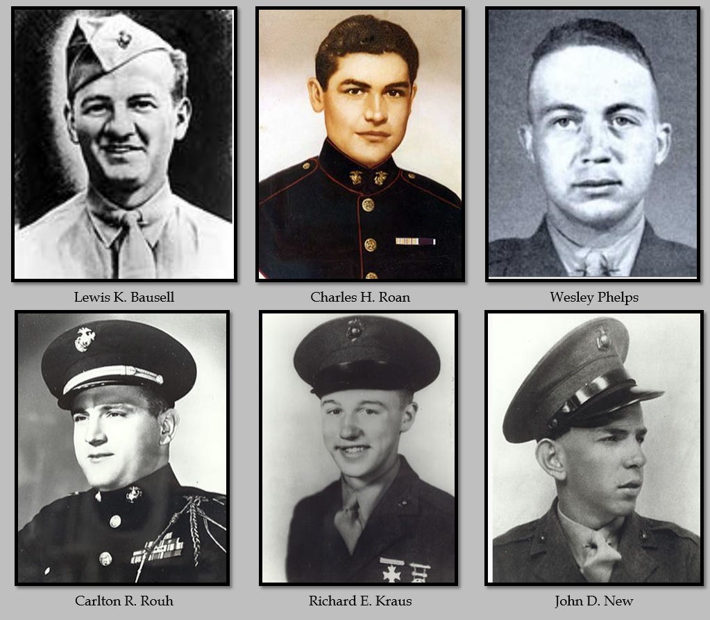 Headshots of the heroes of Peleliu