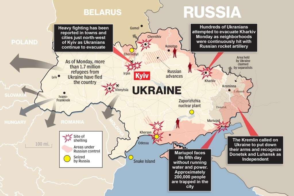 The latest events in the Russian invasion of Ukraine.