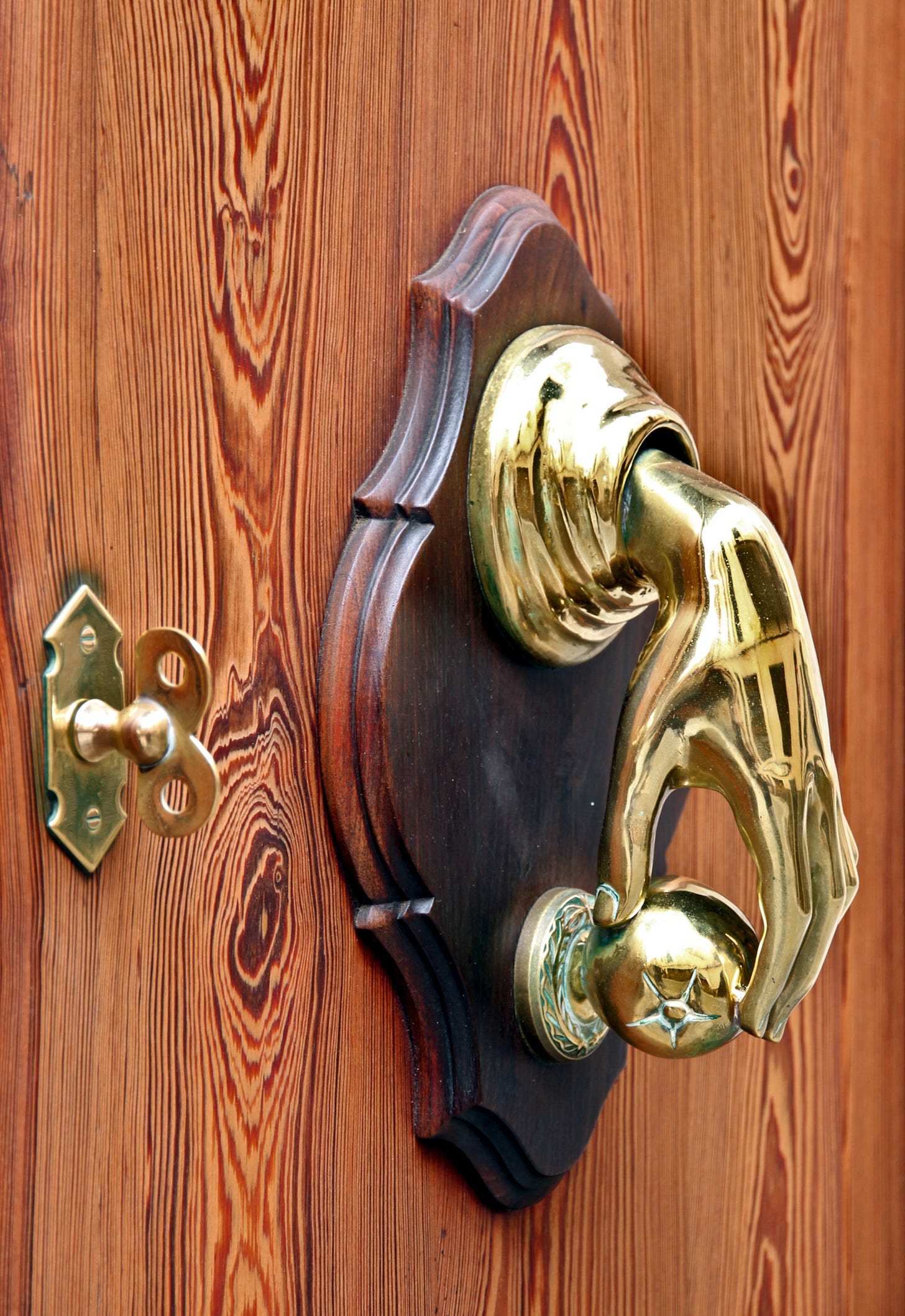 hand shaped doorknob