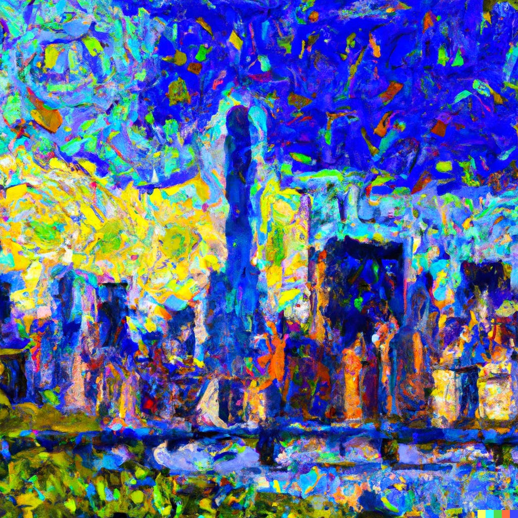 Van Gogh style image of NYC