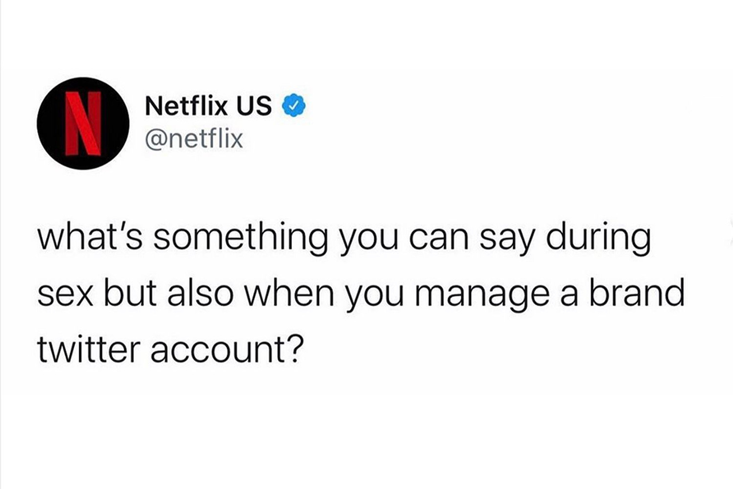 Netflix's Twitter Asks for Brand-Friendly Sexual Double Entendres