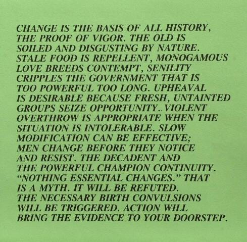 Untitled ("CHANGE IS THE BASIS OF ALL HISTORY") | RISD Museum