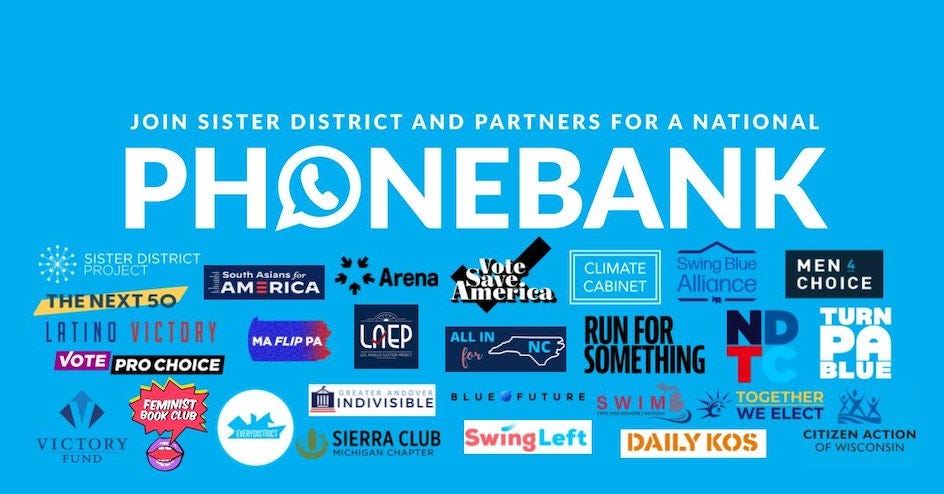 Sister District & Partners National Phonebank! organized by Sister District