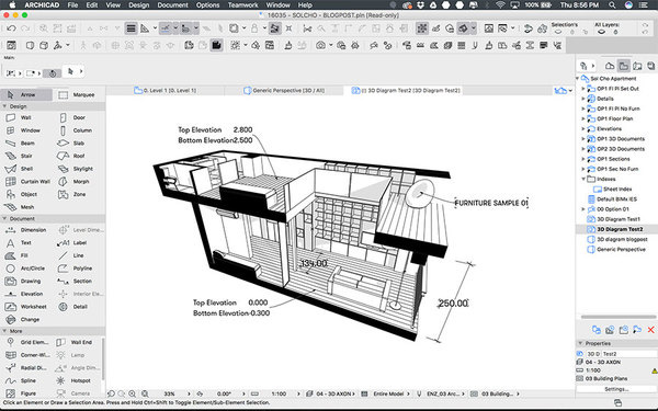 3D documents allows adding labels and dimensions to make it more informative