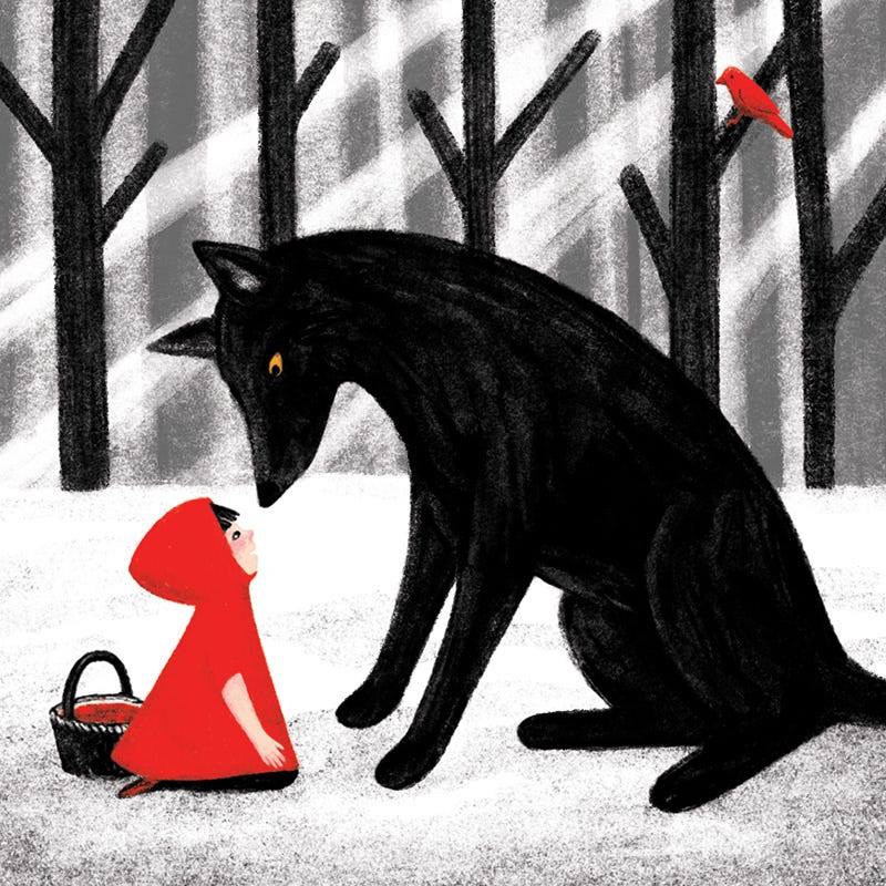 Illustrations to 'Little Red Riding Hood' for Goethe I. on Behance