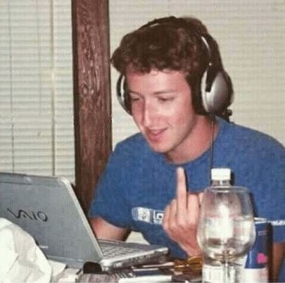 Zuckerberg middle finger Blank Template - Imgflip