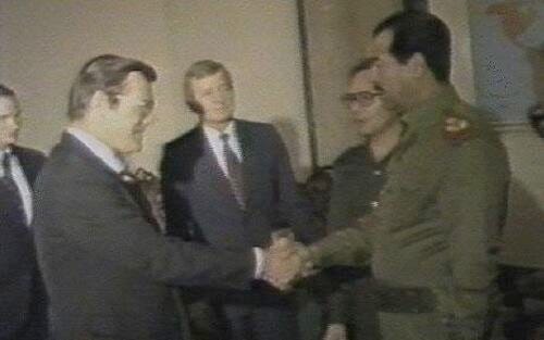 Image result for rumsfeld handshake