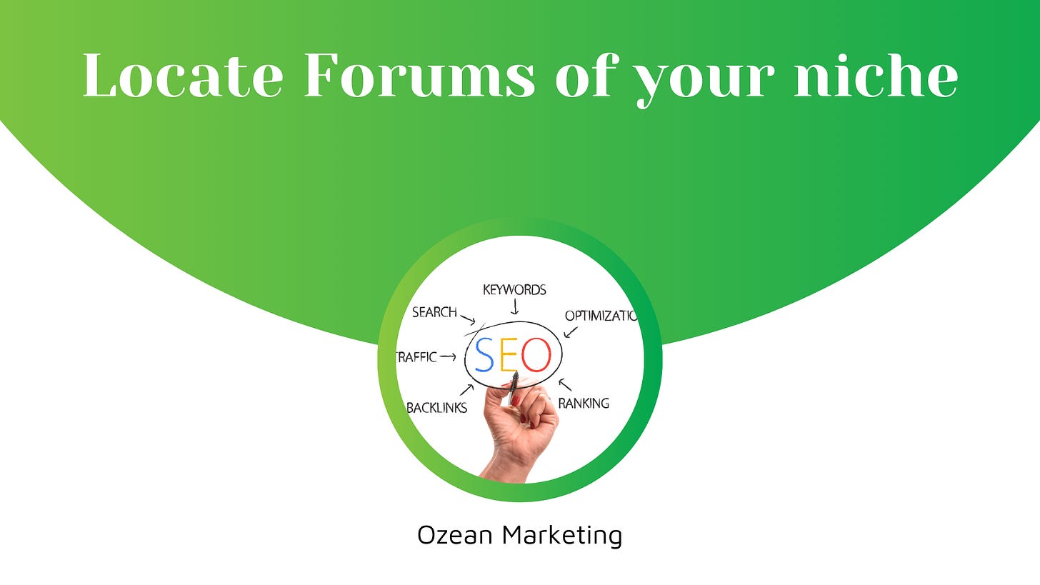 Locate Forums of your niche