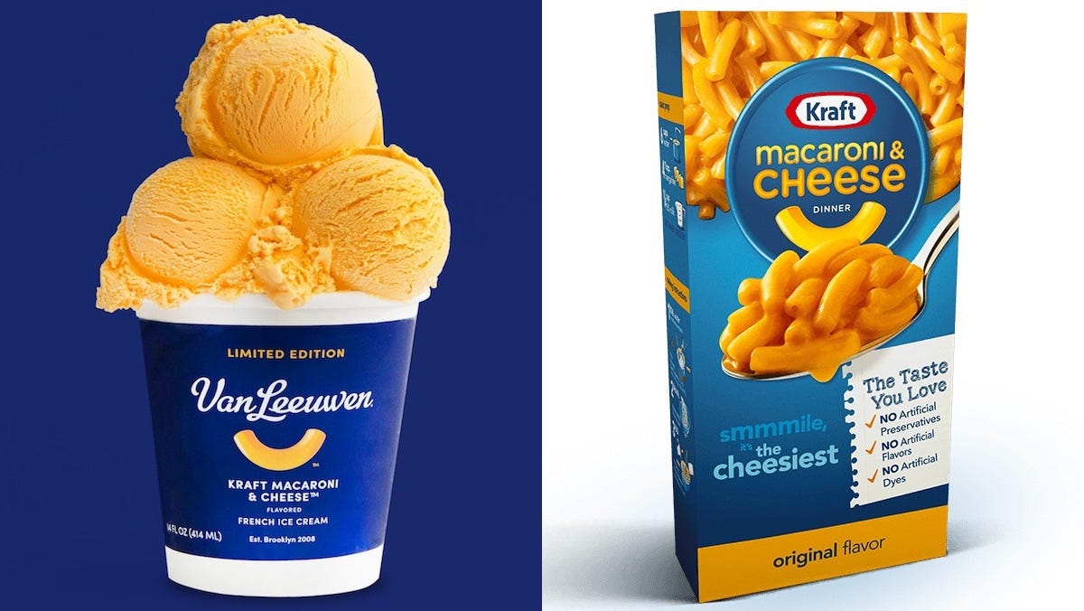 Kraft/Van Leeuwen Mac& Cheese Ice Cream - The FoodTech Confidential Newsletter