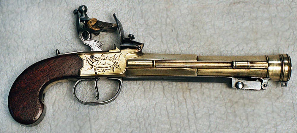 An old fashioned gun from the 1700s