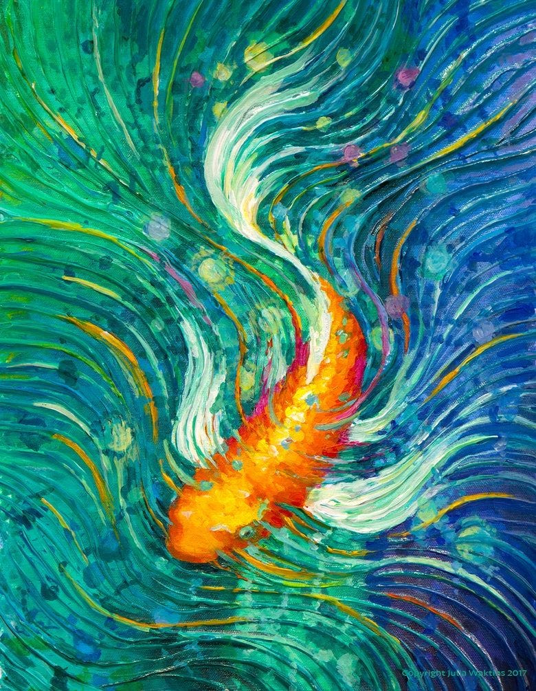 Magic Money Fish - Wealth, Success & Abundance Energy Painting - Giclee  Print | Energy art, Painting, Fish painting