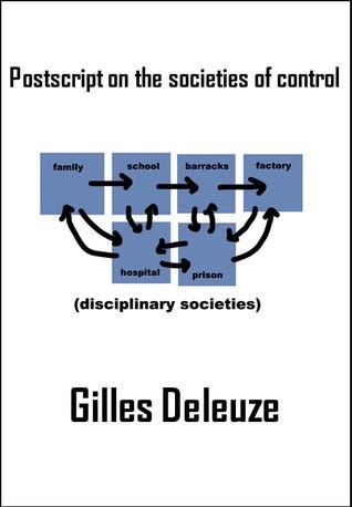 Postscript on the Societies of Control by Gilles Deleuze