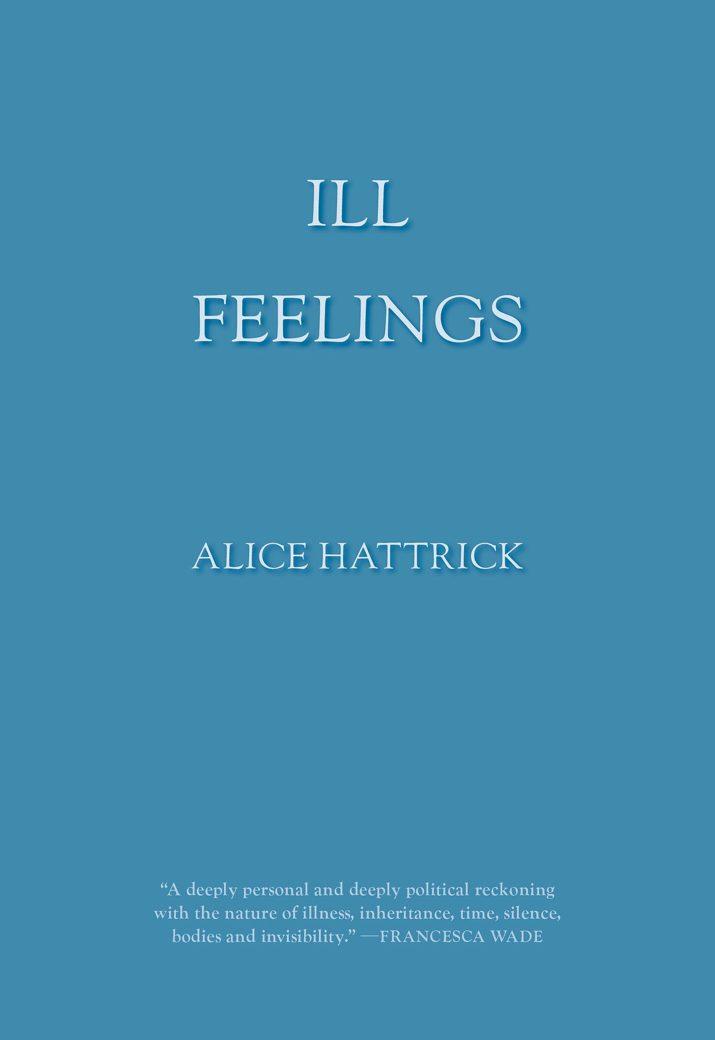 A light blue book cover, with the title and author name in centered greyish-white text 