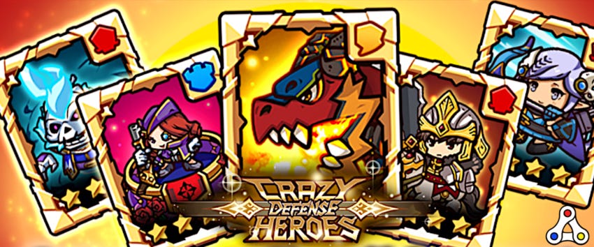 crazy defense heroes cards artwork