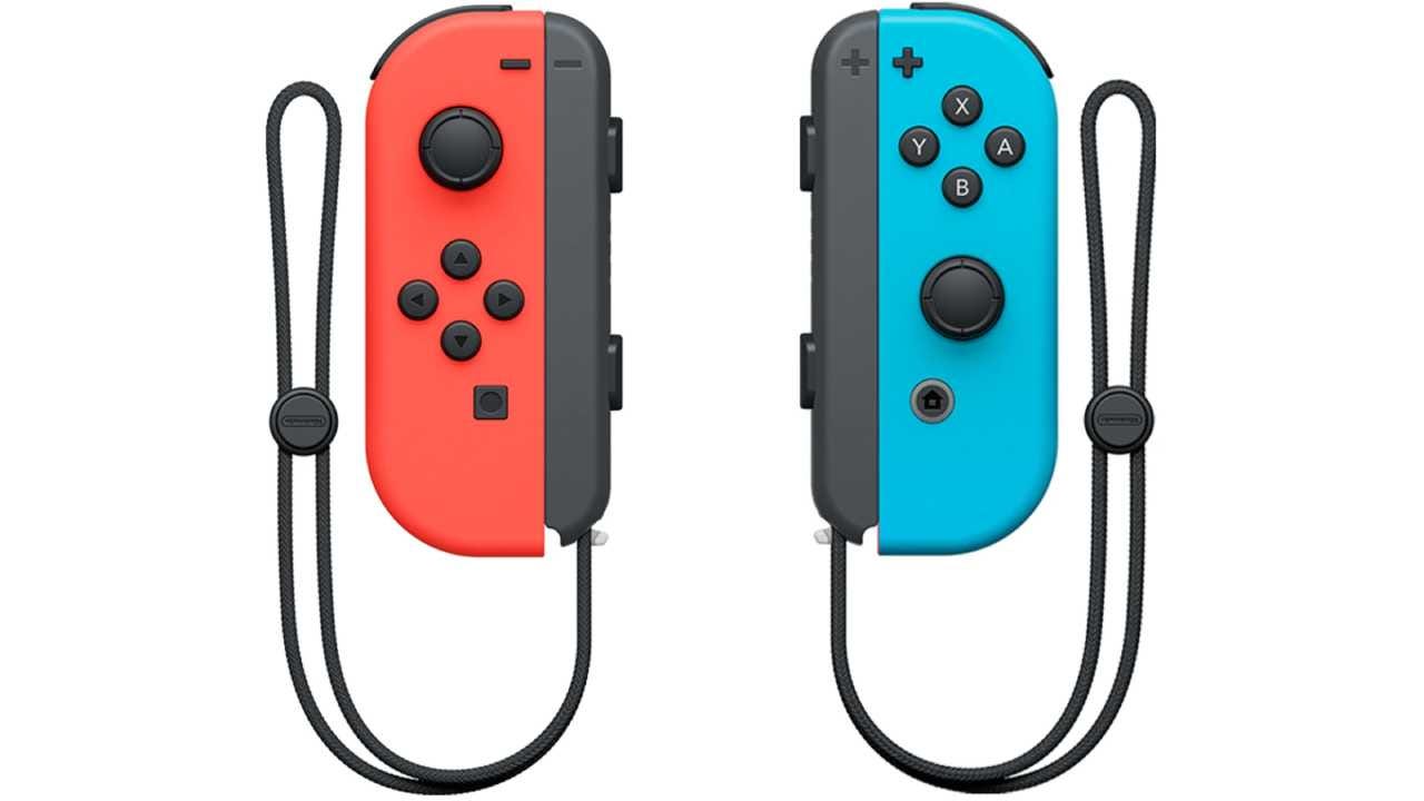 Neon Red and Blue Joy-Con controllers