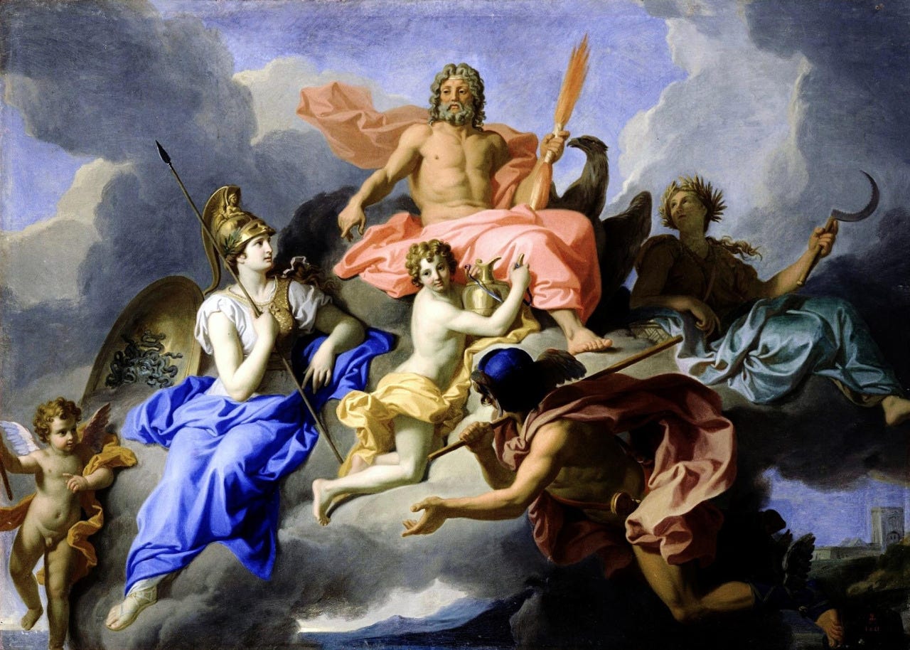 File:Rene Antoine Houasse - Minerva and the Triumph of Jupiter, 1706.jpg -  Wikimedia Commons