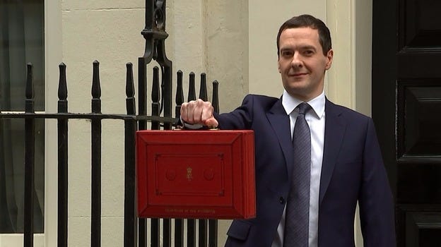 George Osborne leaves with red box ahead of Budget - ITV News