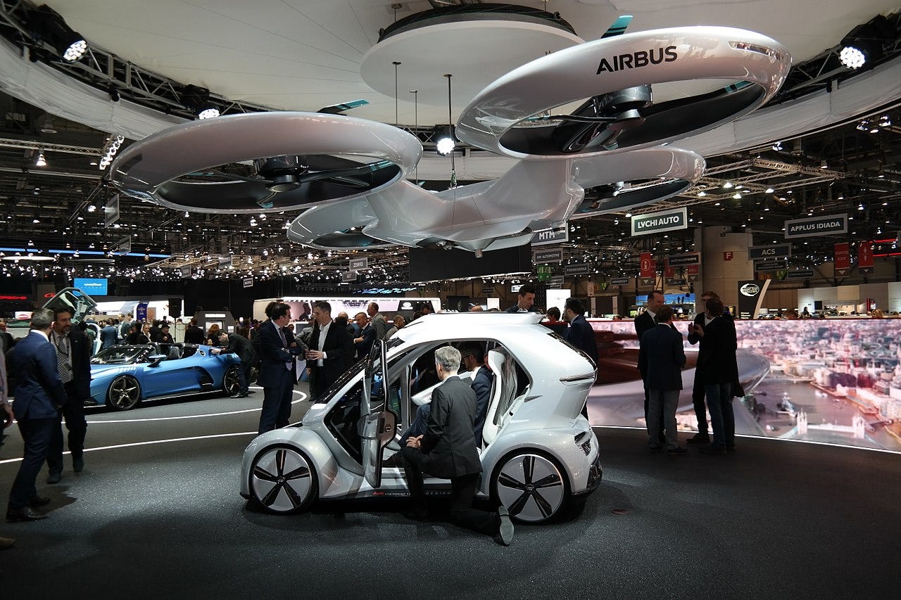 Audi's stand showing off an autonomous vehicle