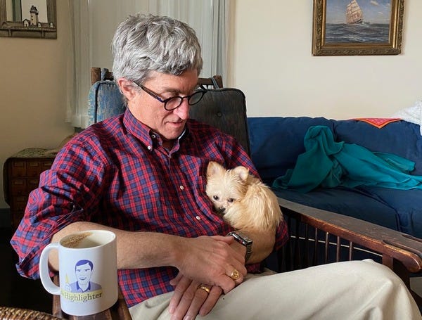 Here’s Sophie, a 2-pound Miki, with her owner, VIP Len, in The Highlighter’s first-ever dog-plus-mug-plus-owner photo. Can anyone top this? If you’re hankering for a mug, become a VIP or head to highlighter.cc/store. As for getting yourself a cute dog, feel free to scour the archives for ideas! hltr.co/issues