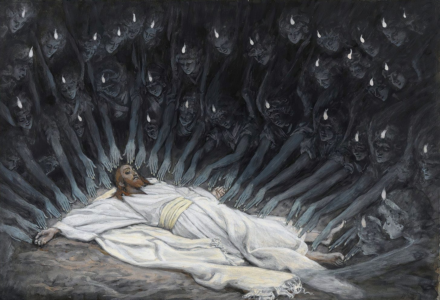 Jesus Ministered to by Angels (1886-1894)  by James Tissot