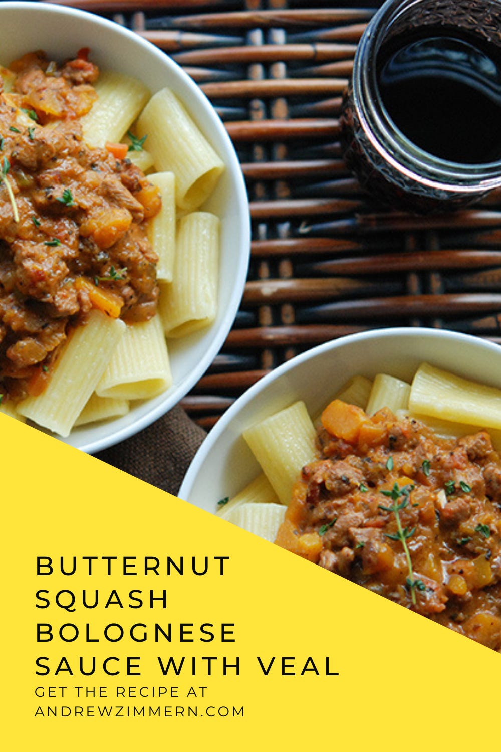 Andrew Zimmern's Butternut Squash Bolognese Sauce with Veal recipe.
