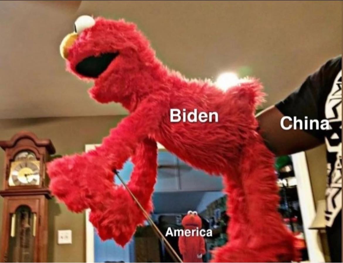 May be an image of text that says 'Biden China America'