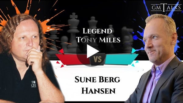 Chess Legend Tony Miles - GM Sune Berg Hansen playing the Legends
