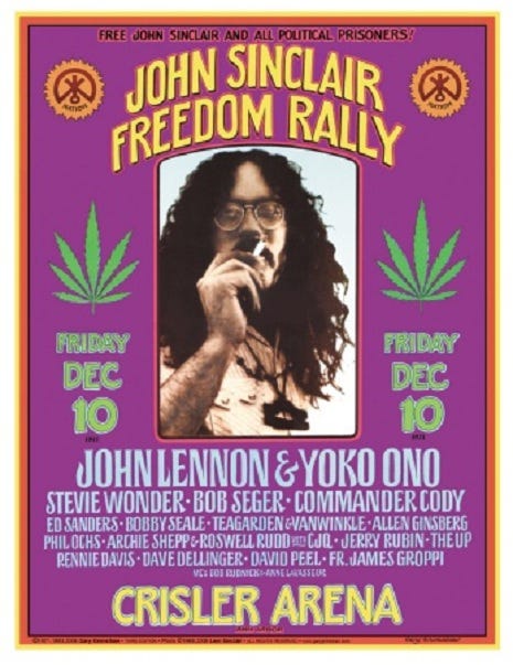 The John Sinclair Freedom Rally, December 10, 1971, Ann Arbor, Michigan –  Papablues Scrapbook