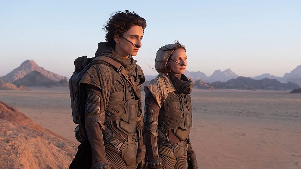 Timothée Chalamet and Rebecca Ferguson star in Dune