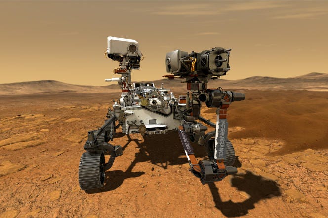 Le rover Perseverance de la NASA sur la planète Mars.