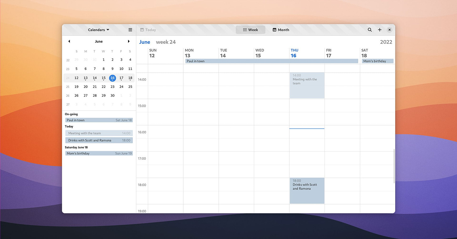 GNOME Calendar's New WIP Sidebar Looks Very Useful - OMG! Linux