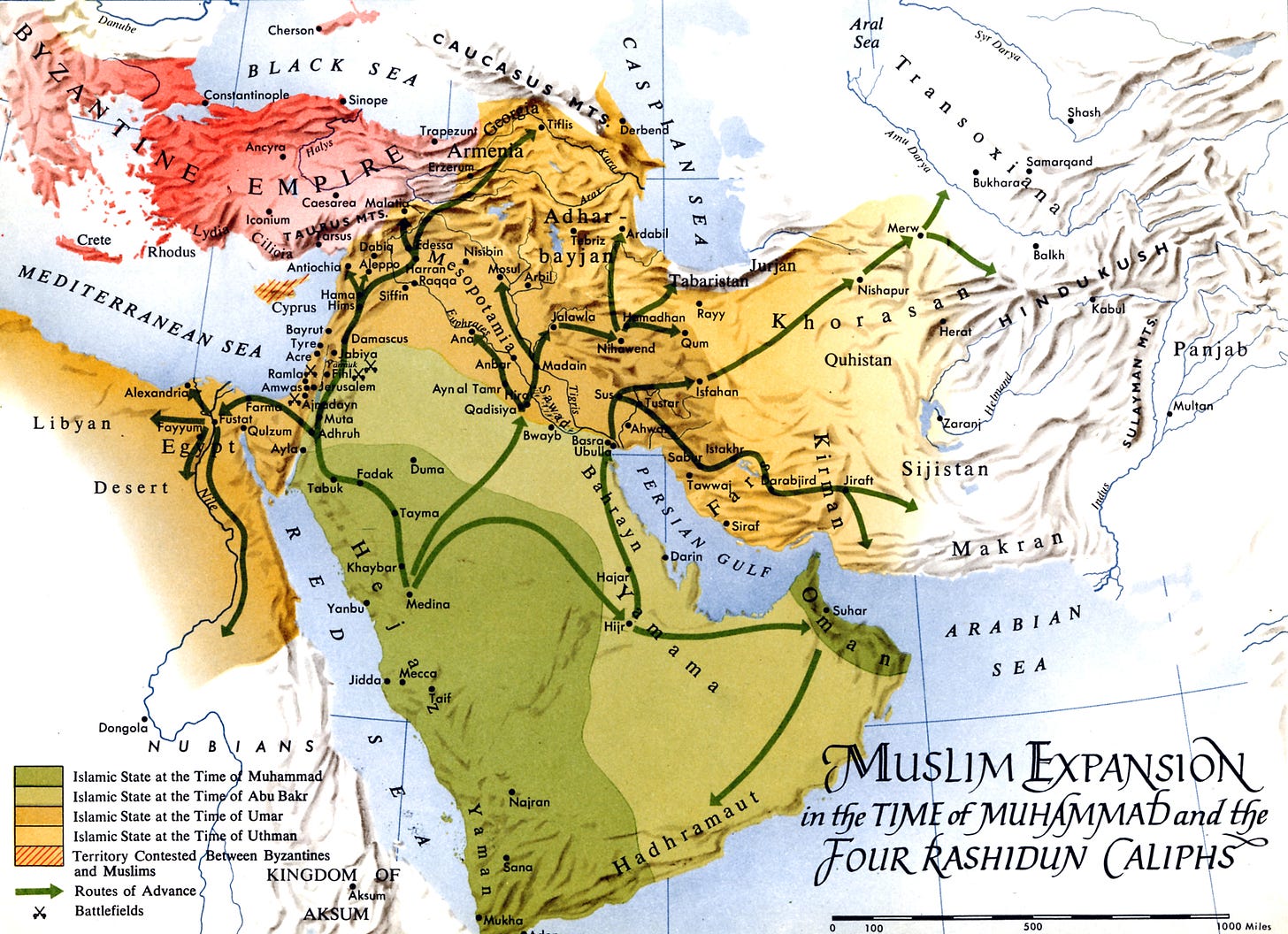 Map - Expansion Muhammad & Rashidun