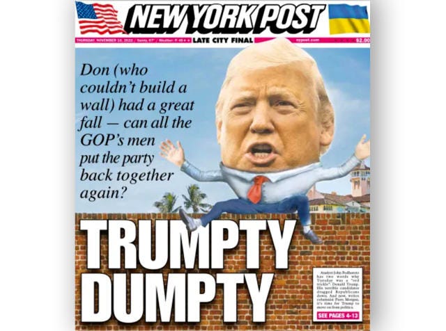 New York Post targets 'Trumpty Dumpty' in scathing cover