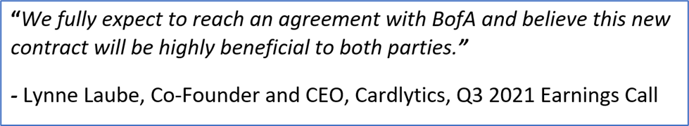 Lynne Laube, Co-Founder and CEO, Cardlytics, Q3 2021 Earnings Call, BofA Renewal, Figg, Augeo, CDLX, Swany407, Austin Swanson, Figg, Rewards Network, Augeo