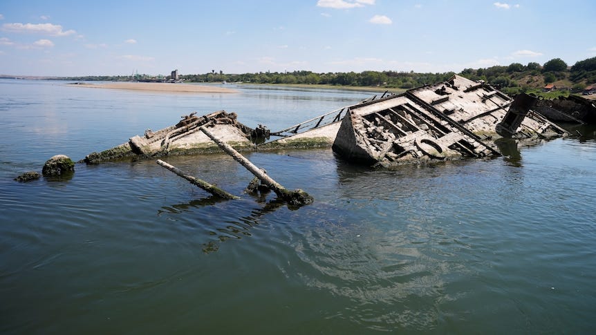 Europe's worst drought in years exposes explosives-laden, World War II Nazi  shipwrecks in Danube River - ABC News