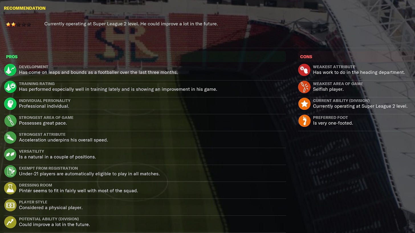 Football Manager 2021 Pinter