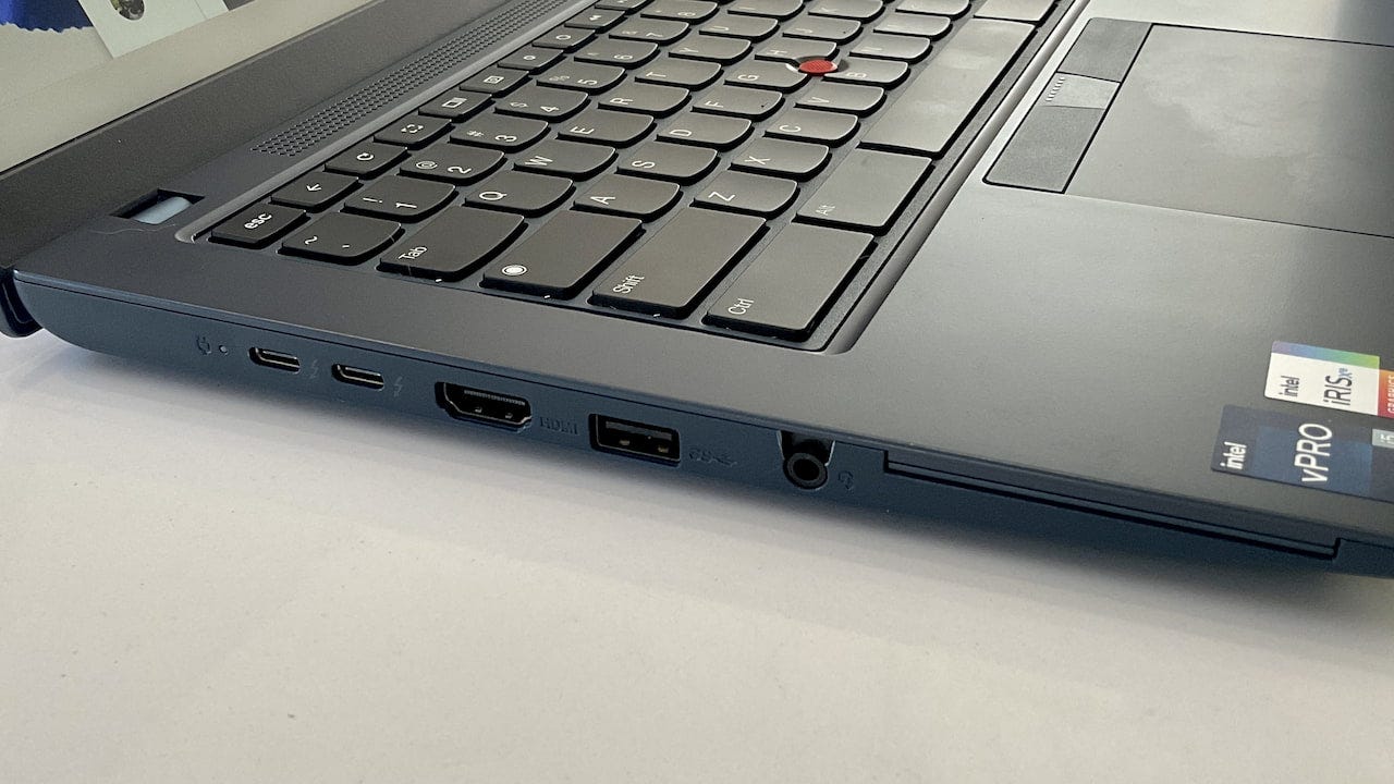 Lenovo ThinkPad C14 Chromebook left side