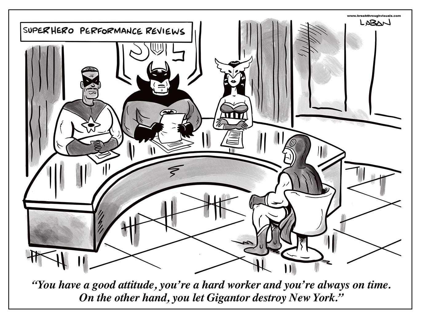 Cartoon Coffee Break: Superhero Performance Reviews | ReWork