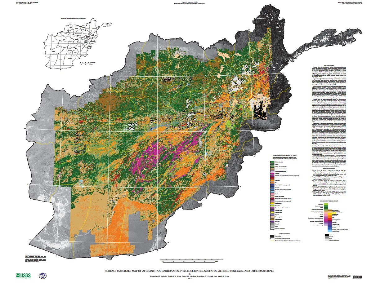 New USGS Report and Maps Highlight Afghanistan&#39;s Mineral Potential, But  Obstacles Remain