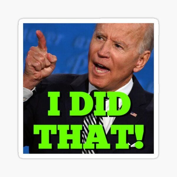 Joke With Joe Biden I Did That Stickers | Redbubble