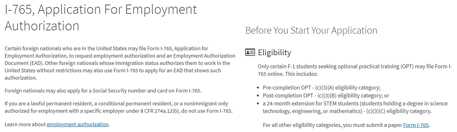 How to File your I-765 Online for OPT Application