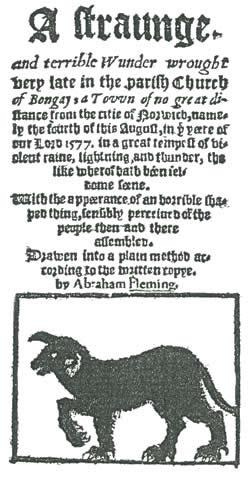 15th century pamphlet Black Shuck