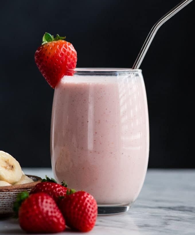 Image result for strawberry banana smoothie