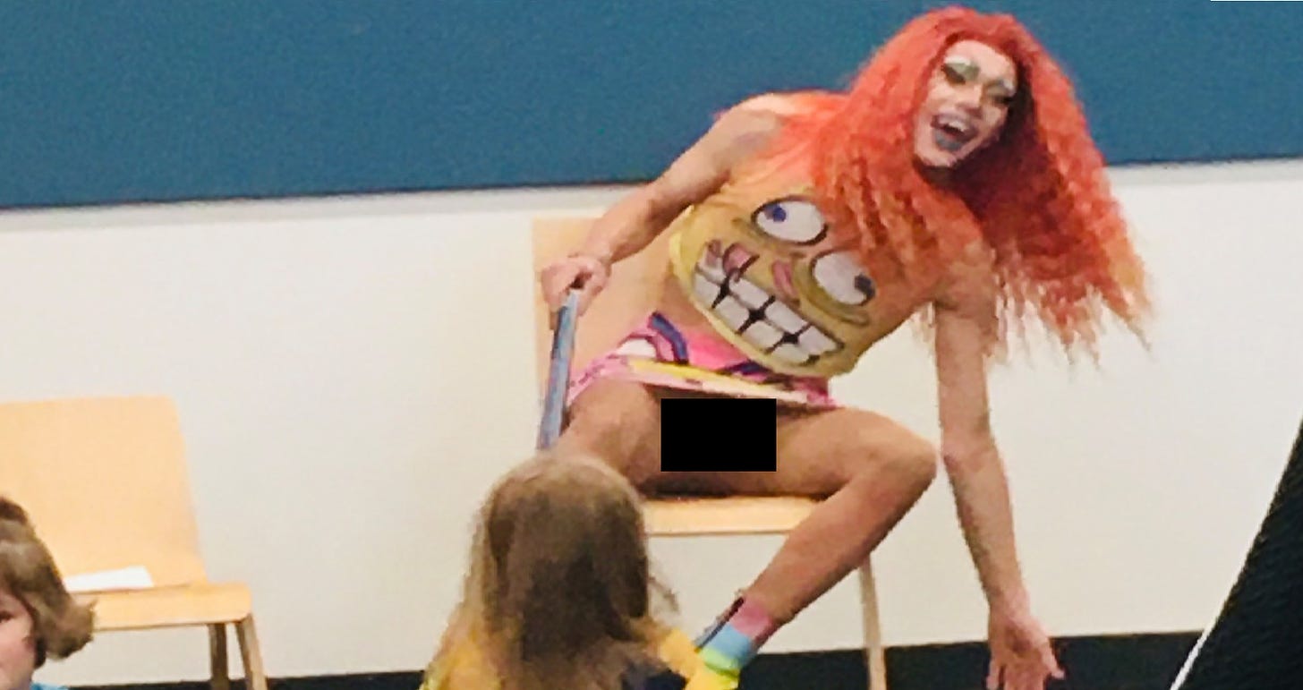 Drag queen flashes young children at ‘Drag Queen Story Hour’