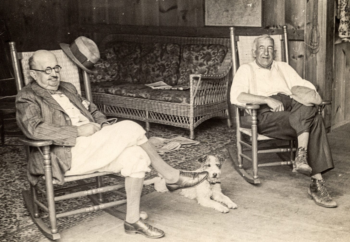 Two men in rocking chairs