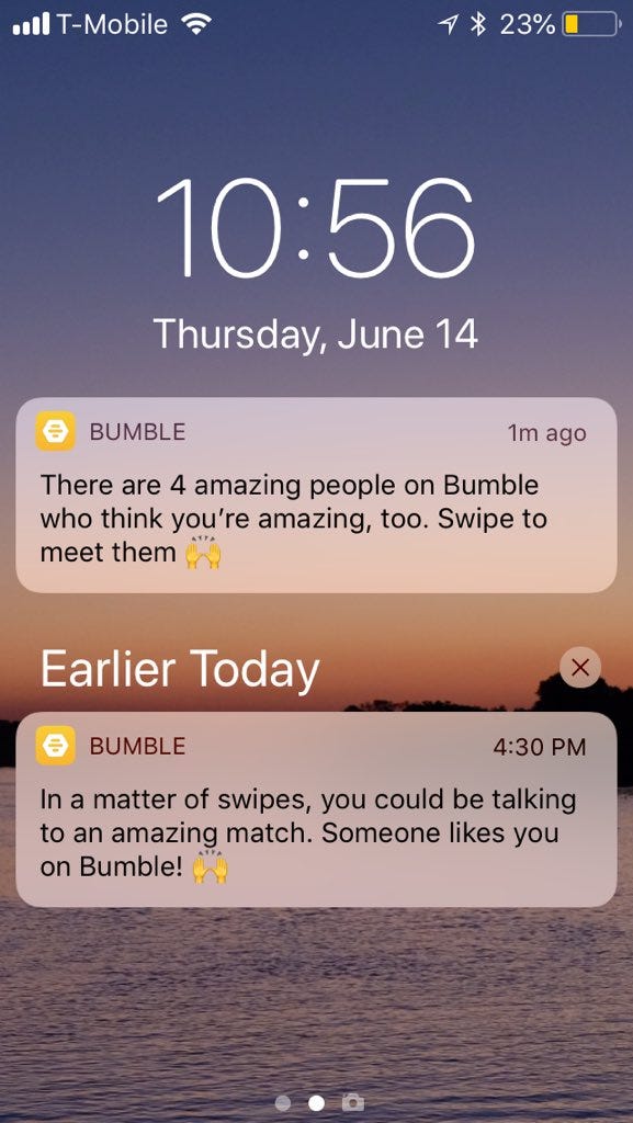 Bumble on Twitter: "Hi Jeff! You can edit which notifications you receive  from us in your in-app settings. 🐝… "